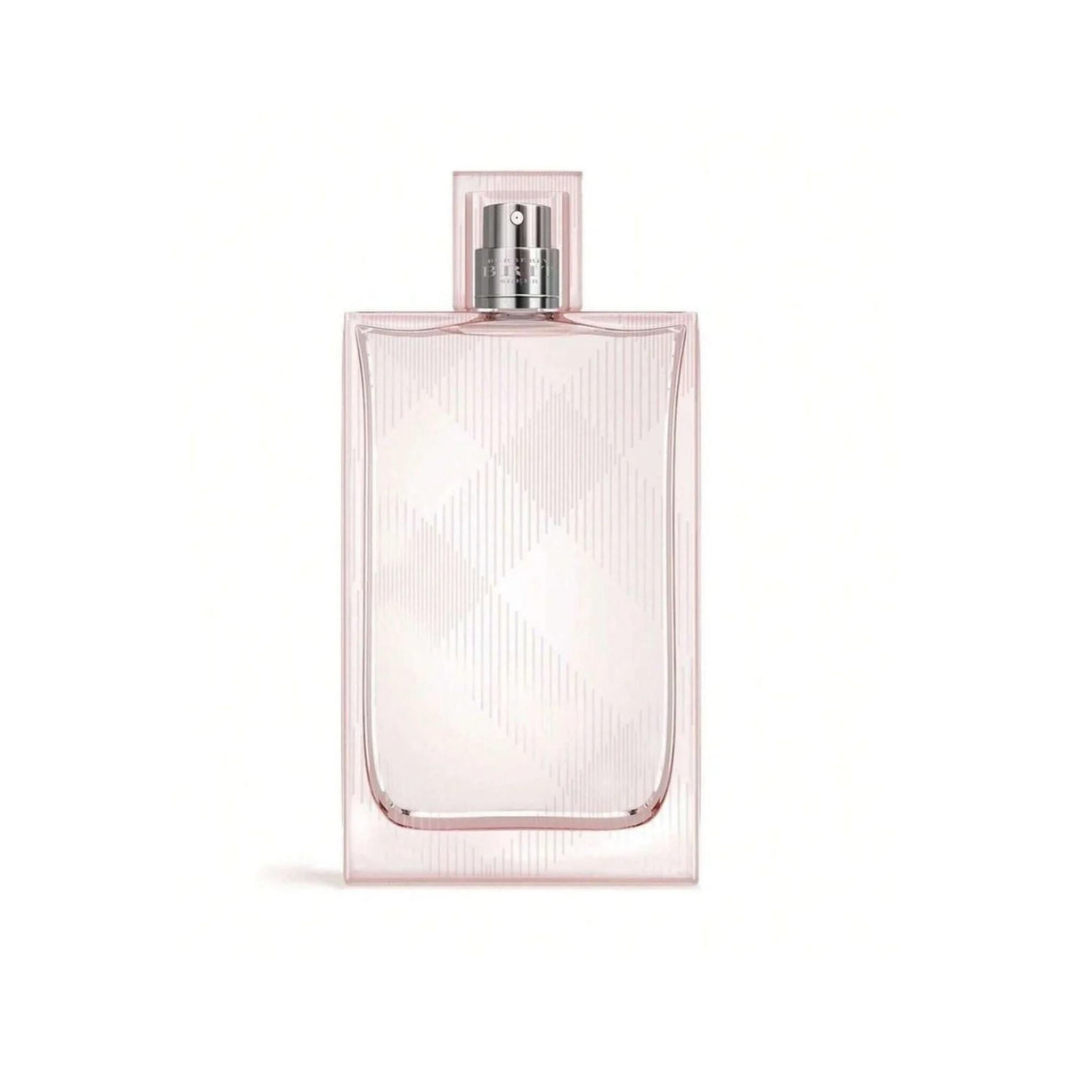 Refect Beauty Burberry Brit Sheer eau de toilette in a rectangular glass bottle with a soft pink tint and check pattern