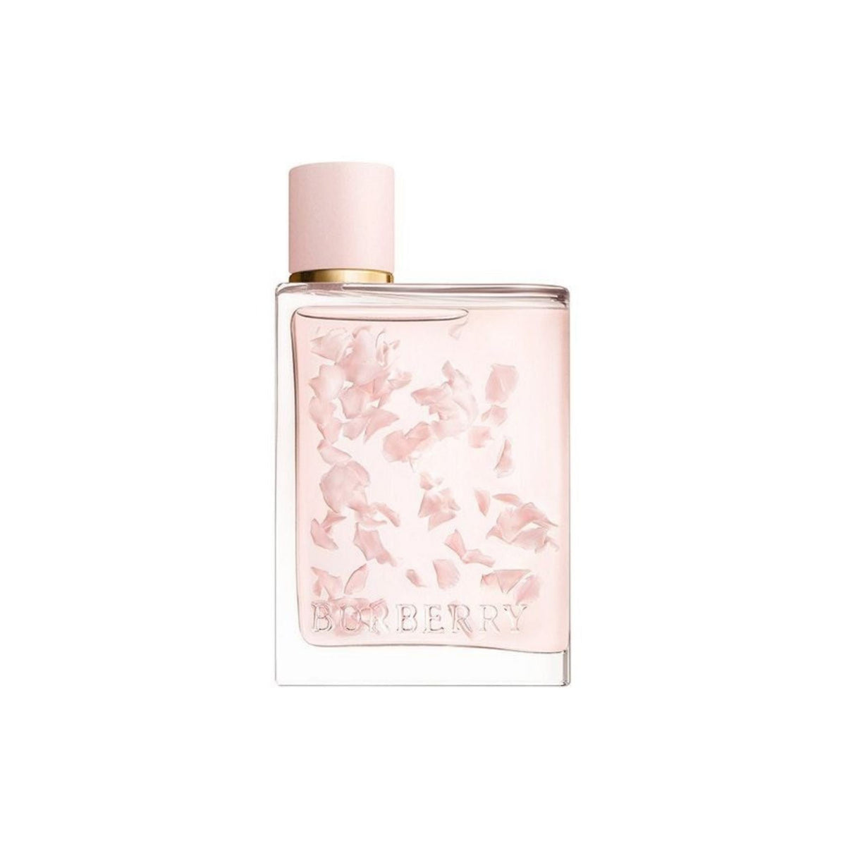 Refect Beauty Burberry Her Petals limited edition perfume bottle with floating pink petals and a pale pink cap