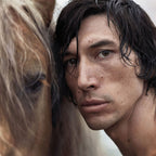 Refect Beauty Burberry Hero Eau de Parfum campaign featuring Adam Driver close-up with a horse