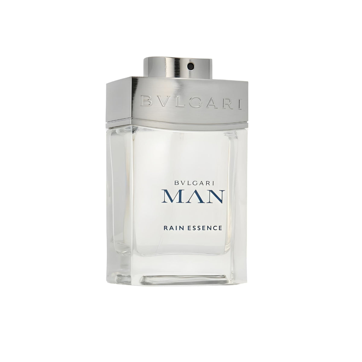 Refect Beauty Bvlgari Man Rain Essence Eau de Parfum in a clear glass bottle with a silver cap