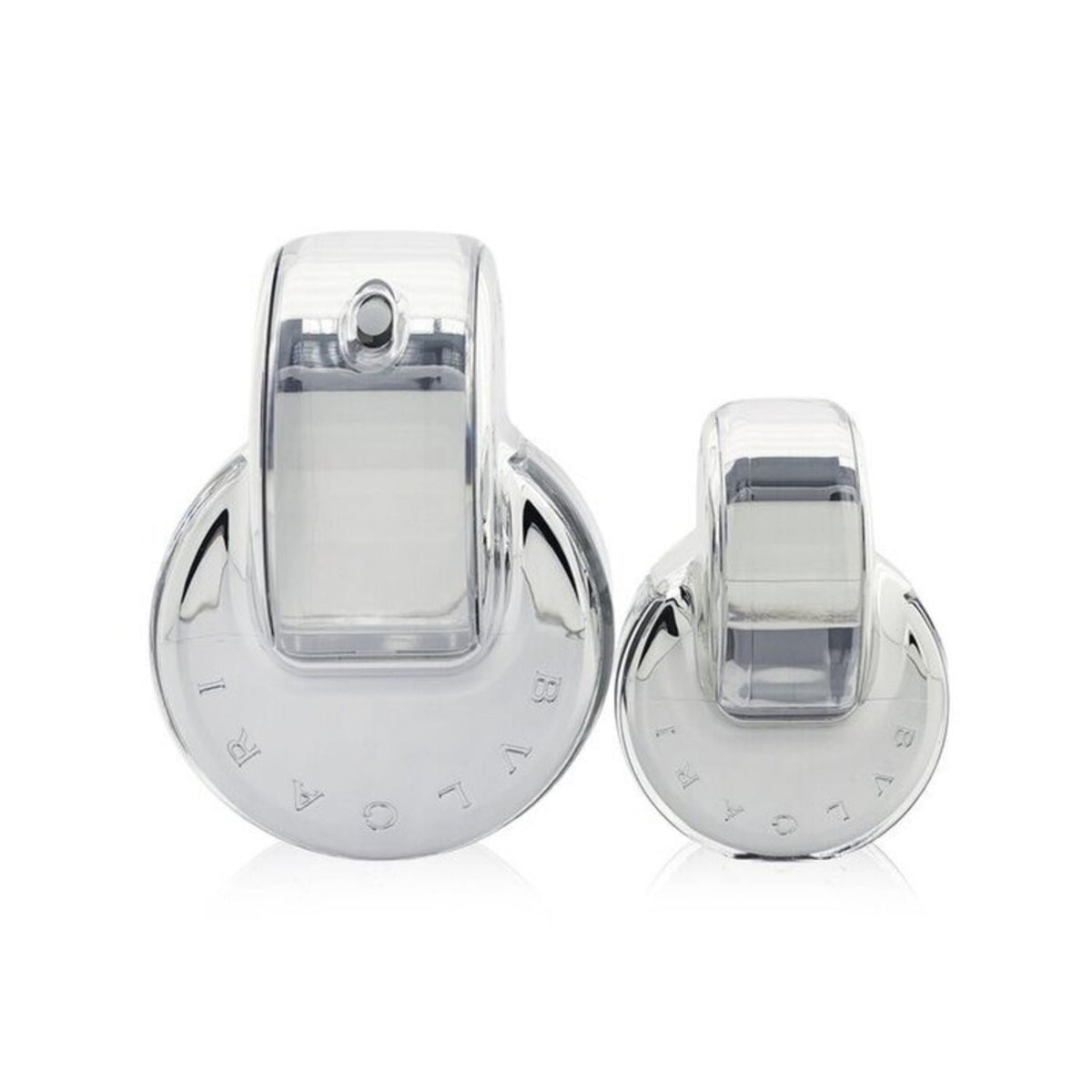 Refect Beauty Bvlgari Omnia Crystalline gift set featuring a 65ml full-size and 15ml travel-size perfume bottle.