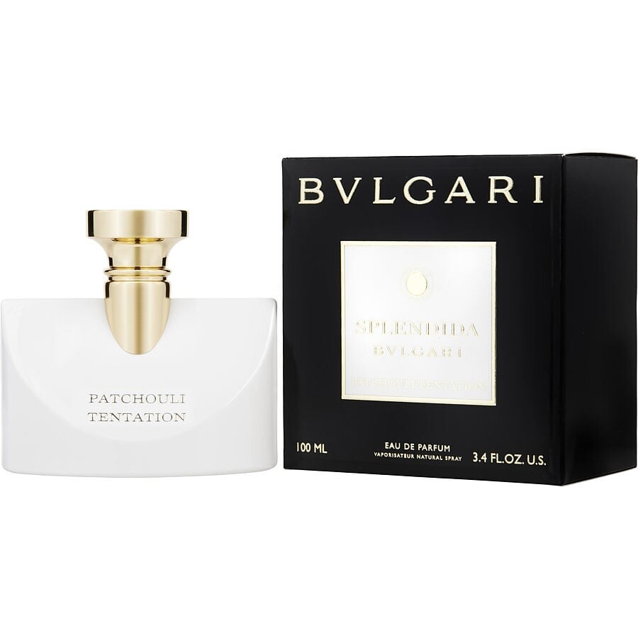 Refect Beauty Bvlgari Splendida Patchouli Tentation Eau de Parfum 100ml bottle with its elegant black presentation box.