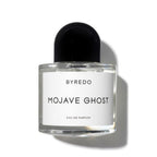 Refect Beauty Byredo Mojave Ghost Eau de Parfum in a clear glass bottle with a minimalist black cap.