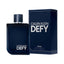 Refect Beauty Calvin Klein Defy Parfum bottle and box featuring a modern dark blue design with silver lettering.