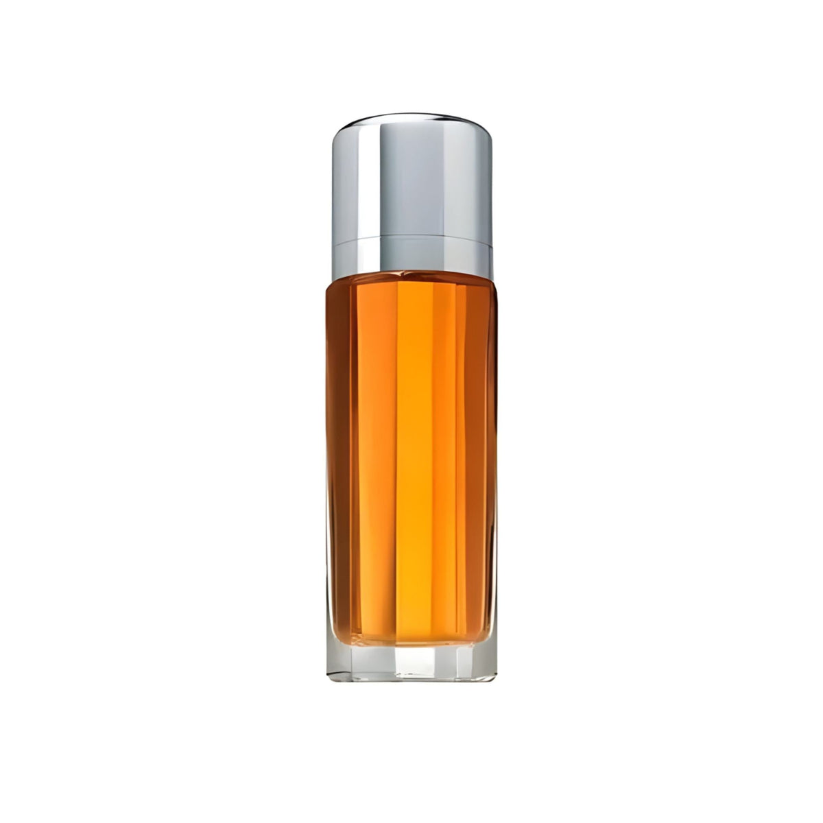 Refect Beauty Calvin Klein Escape Eau de Parfum for women in a tall, cylindrical glass bottle with a silver cap.