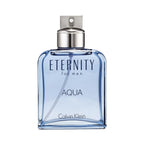 Refect Beauty Calvin Klein Eternity Aqua for Men eau de toilette in a clear blue glass bottle with silver cap
