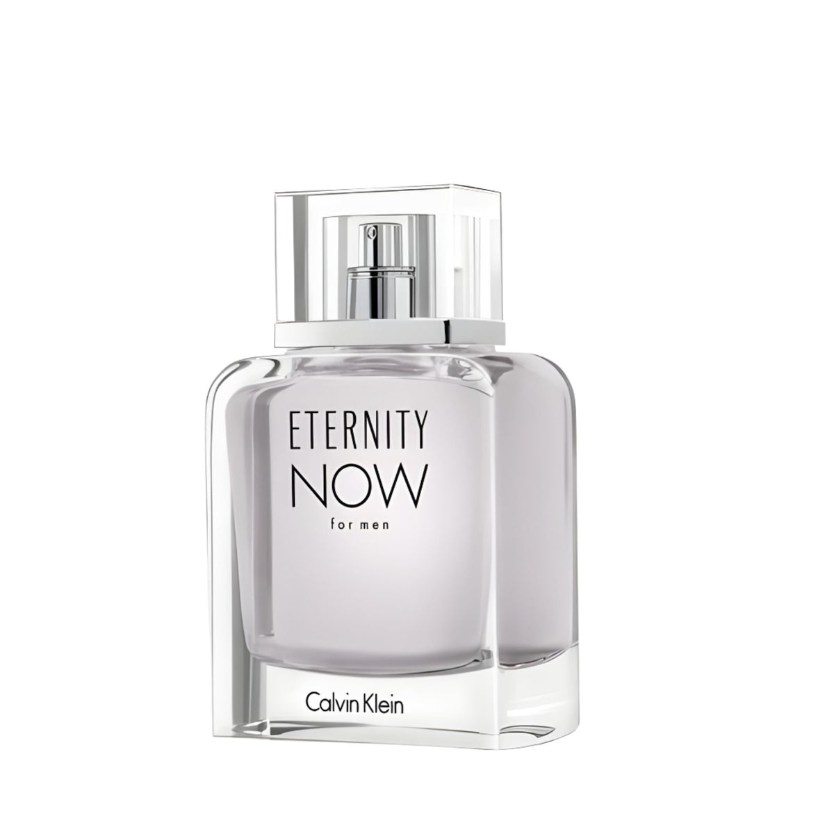 Refect Beauty Calvin Klein Eternity Now for Men eau de toilette in a clear glass bottle with a silver cap