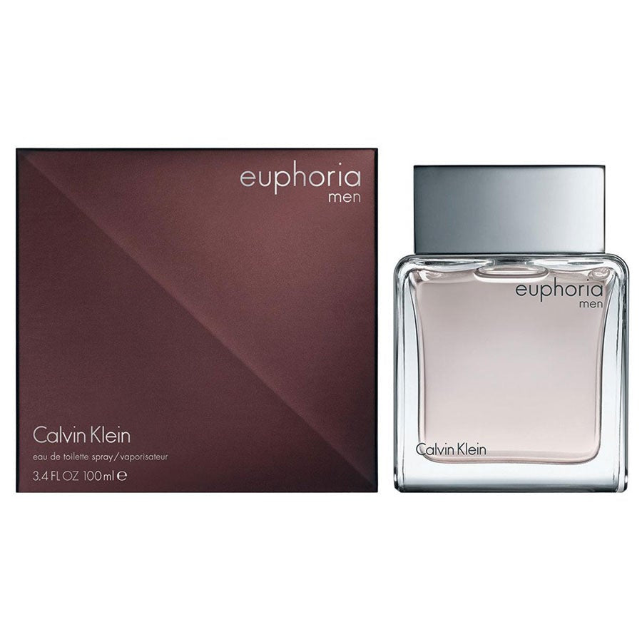 Refect Beauty Calvin Klein Euphoria Men Eau de Toilette bottle and dark brown packaging box