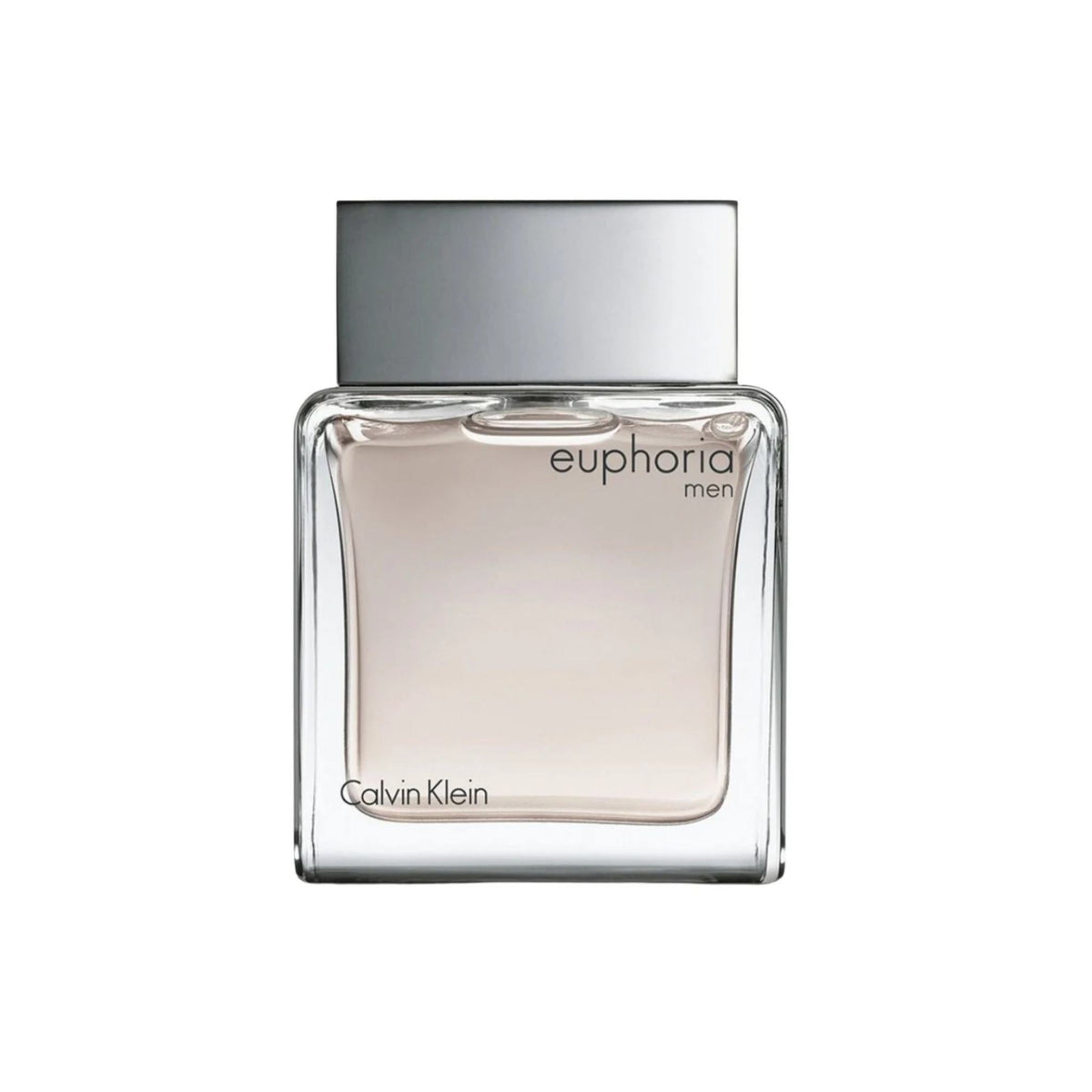 Refect Beauty Calvin Klein Euphoria Men Eau de Toilette in a sleek rectangular glass bottle with a silver cap.