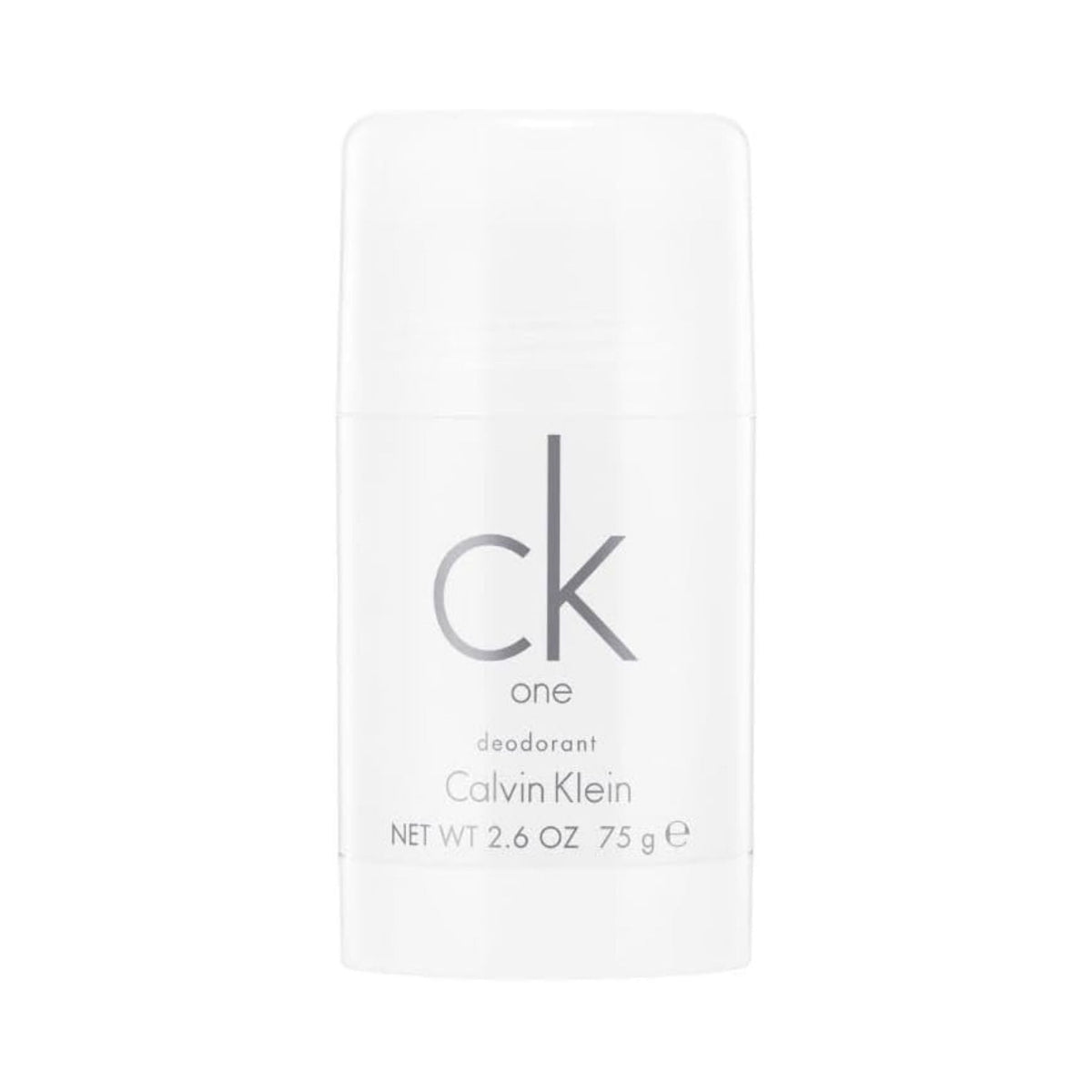 Refect Beauty Calvin Klein One deodorant stick for men in a white container with signature CK One branding