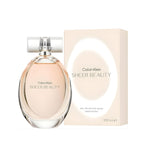 Refect Beauty Calvin Klein Sheer Beauty Eau de Toilette in a clear oval glass bottle with a pale pink box.