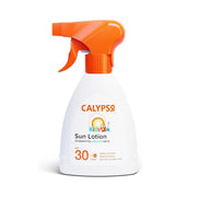 Refect Beauty Calypso Kids SPF30 disappearing coloured sun lotion spray in a white bottle with an orange trigger