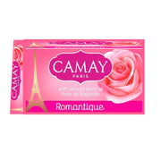 Refect Beauty Camay Romantique soap bar in pink packaging featuring a rose and Eiffel Tower illustration