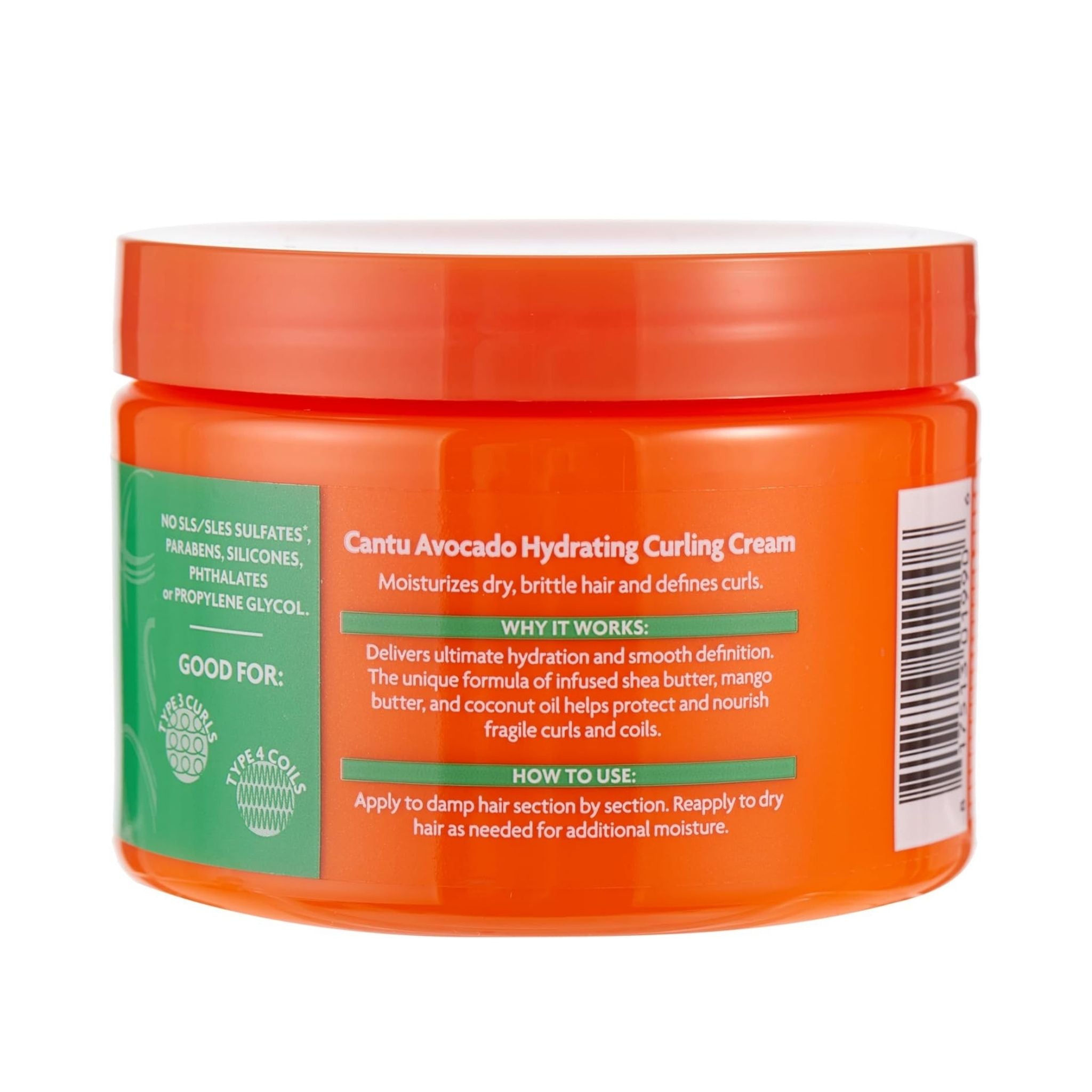 Cantu Avocado Hydrating Curling Cream With Coconut Oil & Shea Butter - Curl Cream Secondary image