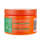 Refect Beauty Cantu Avocado Hydrating Curling Cream in an orange jar with green label for curly and coily hair