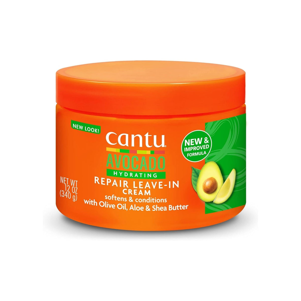 Refect Beauty Cantu Avocado leave-in conditioner cream in an orange jar for curly and textured hair hydration