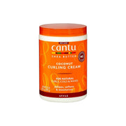 Refect Beauty Cantu Coconut Curling Cream in a white jar with an orange label for defining natural curls and waves.