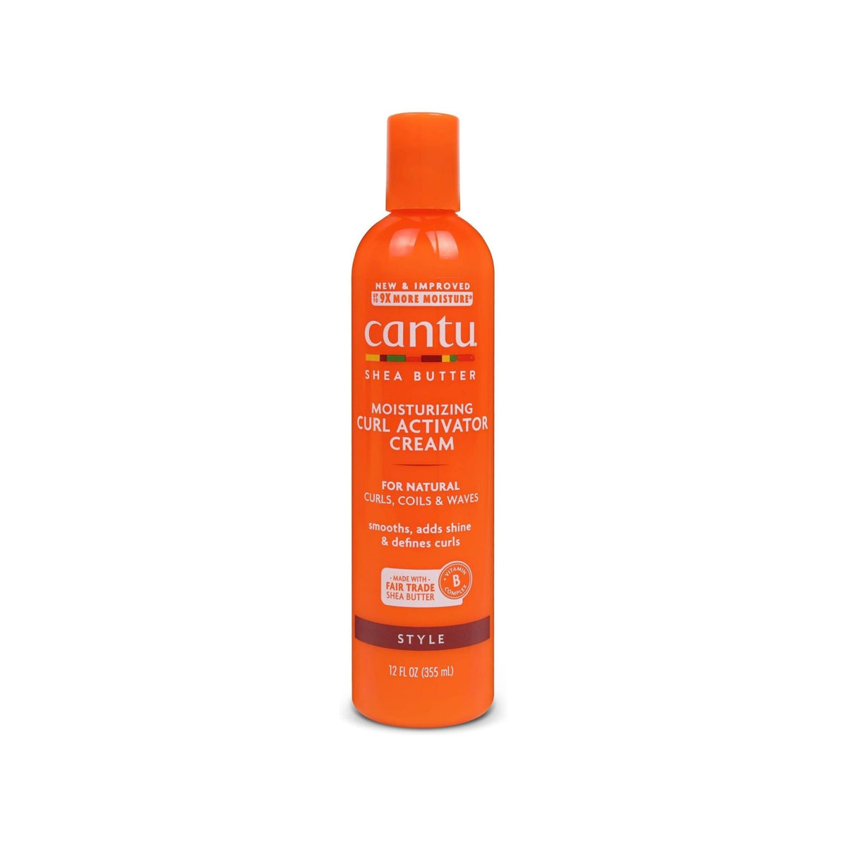Refect Beauty Cantu shea butter moisturizing curl activator cream in an orange bottle for natural curls and waves