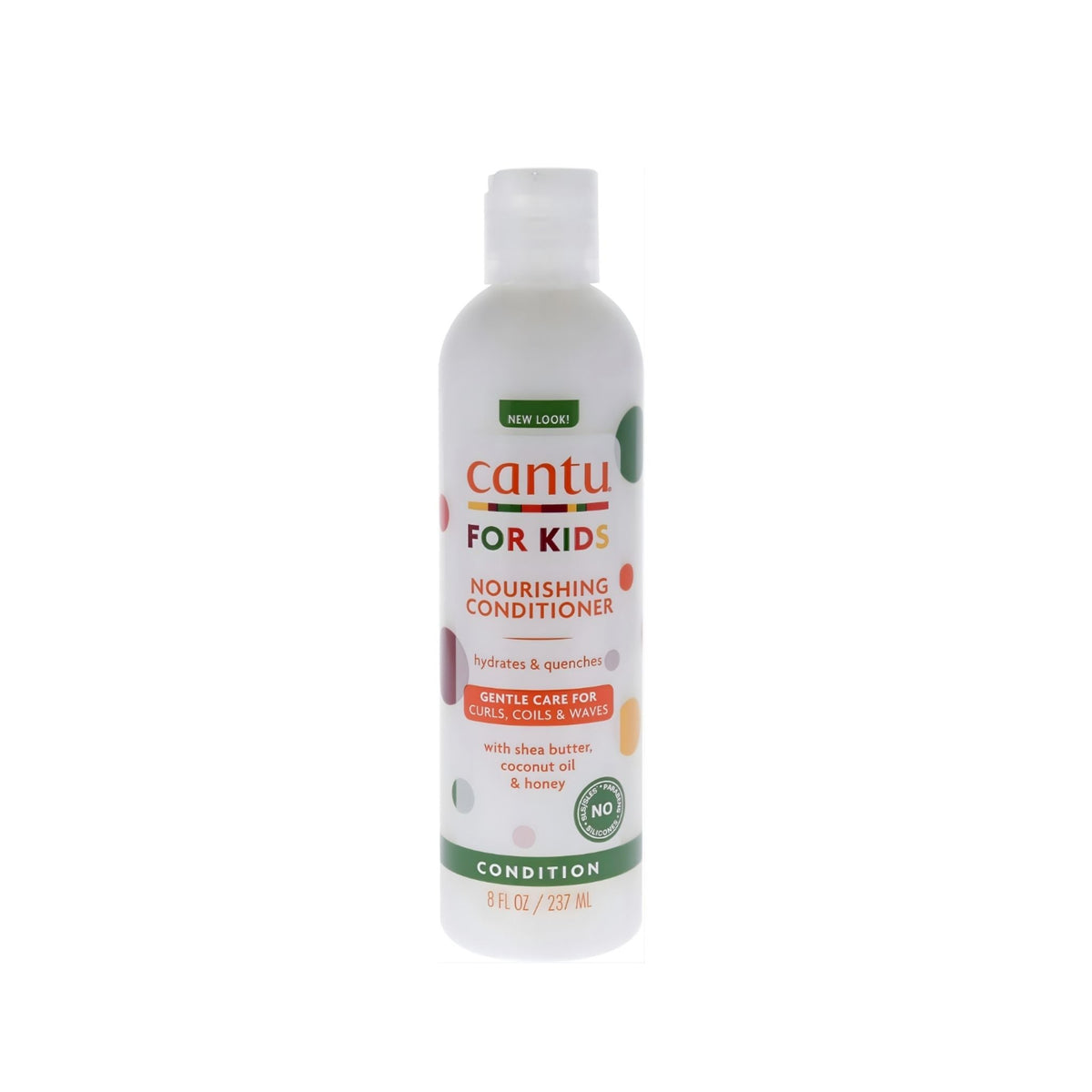 Refect Beauty Cantu Care For Kids Nourishing Conditioner bottle with shea butter, coconut oil, and honey formula.