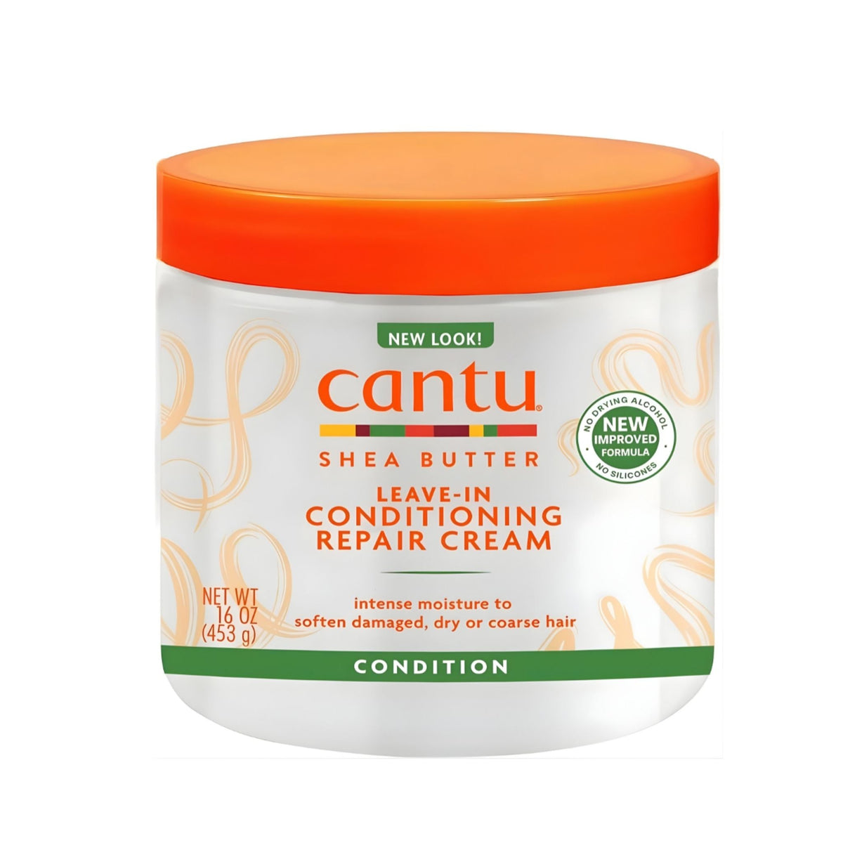 Refect Beauty Cantu Shea Butter Leave-In Conditioning Repair Cream in a 16 oz jar for dry and damaged hair