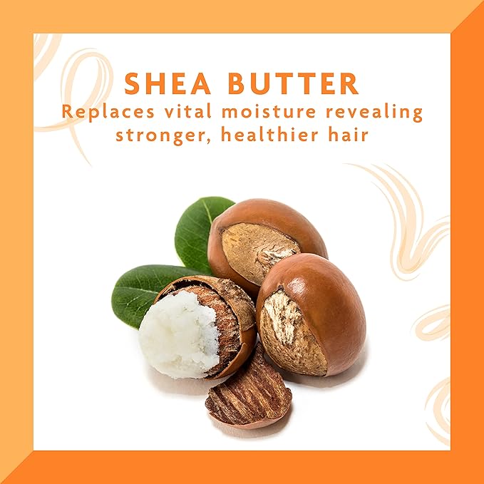 Refect Beauty Cantu Super Shine Hair Silk featuring raw shea butter nuts and leaves for hair moisture and health