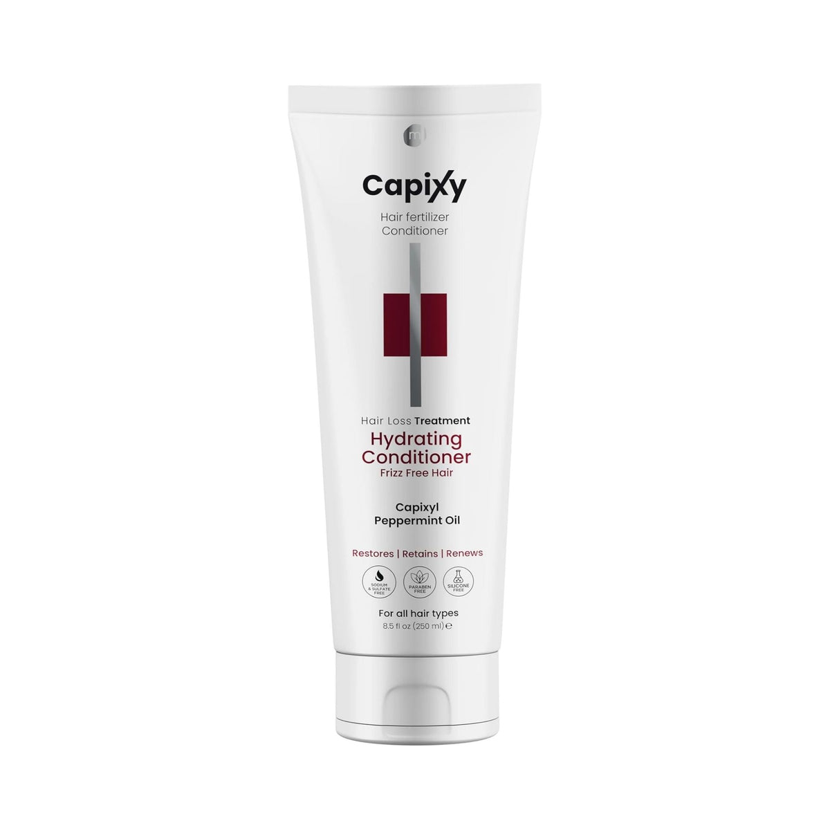 Refect Beauty Capixy hair hydrating conditioner in a white 250ml squeeze tube for all hair types.