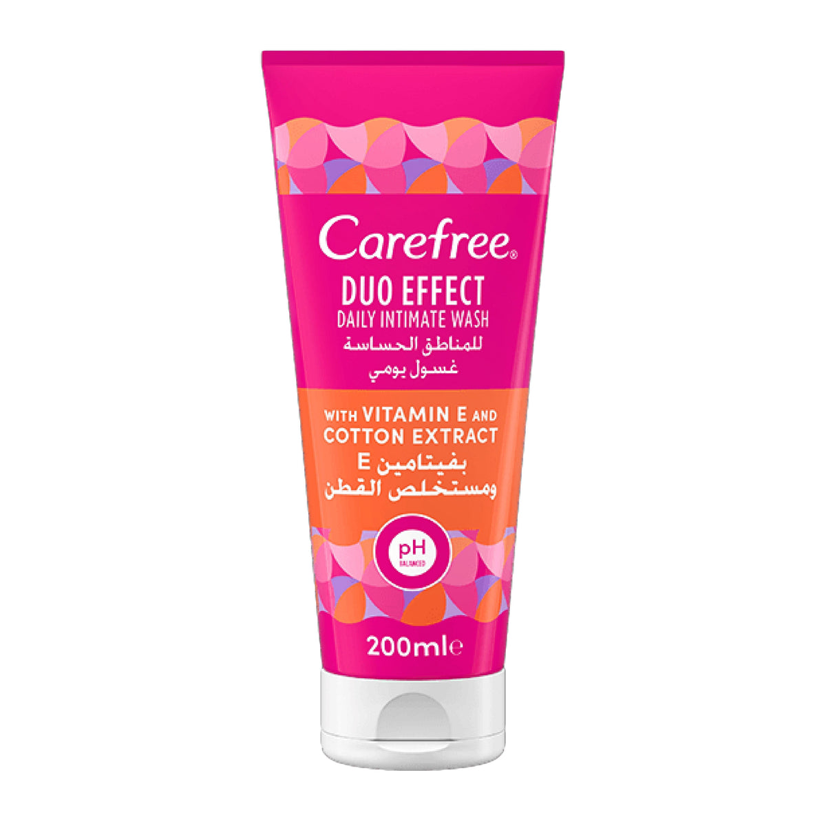 Refect Beauty Carefree Duo Effect Intimate Wash with Vitamin E and cotton extract in a 200ml pink squeeze tube.