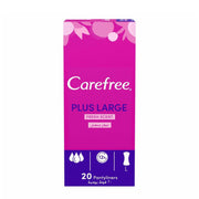 Refect Beauty Carefree Plus Large Fresh Scent panty liners in a bright pink box for daily protection and freshness.