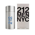 Refect Beauty Carolina Herrera 212 Men NYC Eau de Toilette bottle and box featuring a modern silver design.