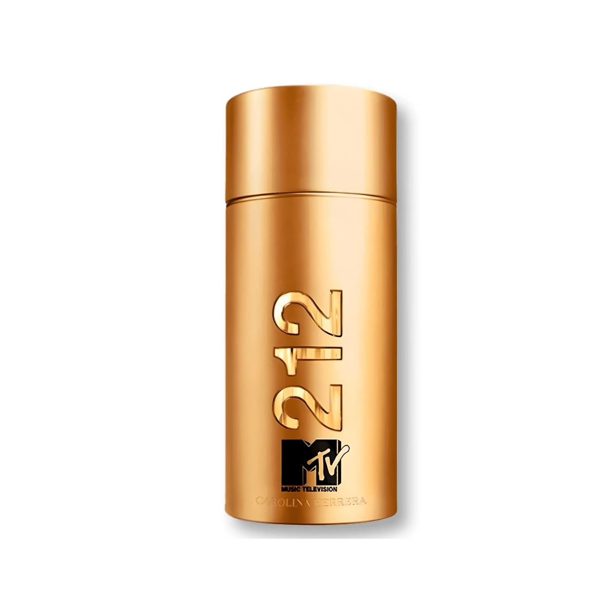 Refect Beauty Carolina Herrera 212 NYC MTV limited edition gold cylindrical eau de toilette bottle for men