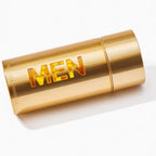 Refect Beauty Carolina Herrera 212 NYC MTV men's eau de toilette in a sleek, cylindrical metallic gold bottle.
