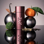 Refect Beauty Carolina Herrera 212 Sexy Men eau de toilette bottle surrounded by bergamot, vanilla, and spices.