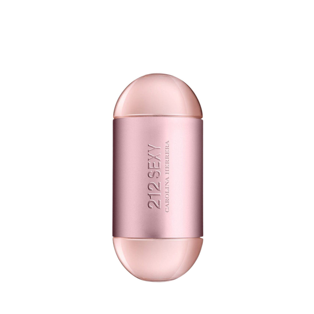 Refect Beauty Carolina Herrera 212 Sexy Eau de Parfum in a sleek metallic pink cylindrical bottle for women.