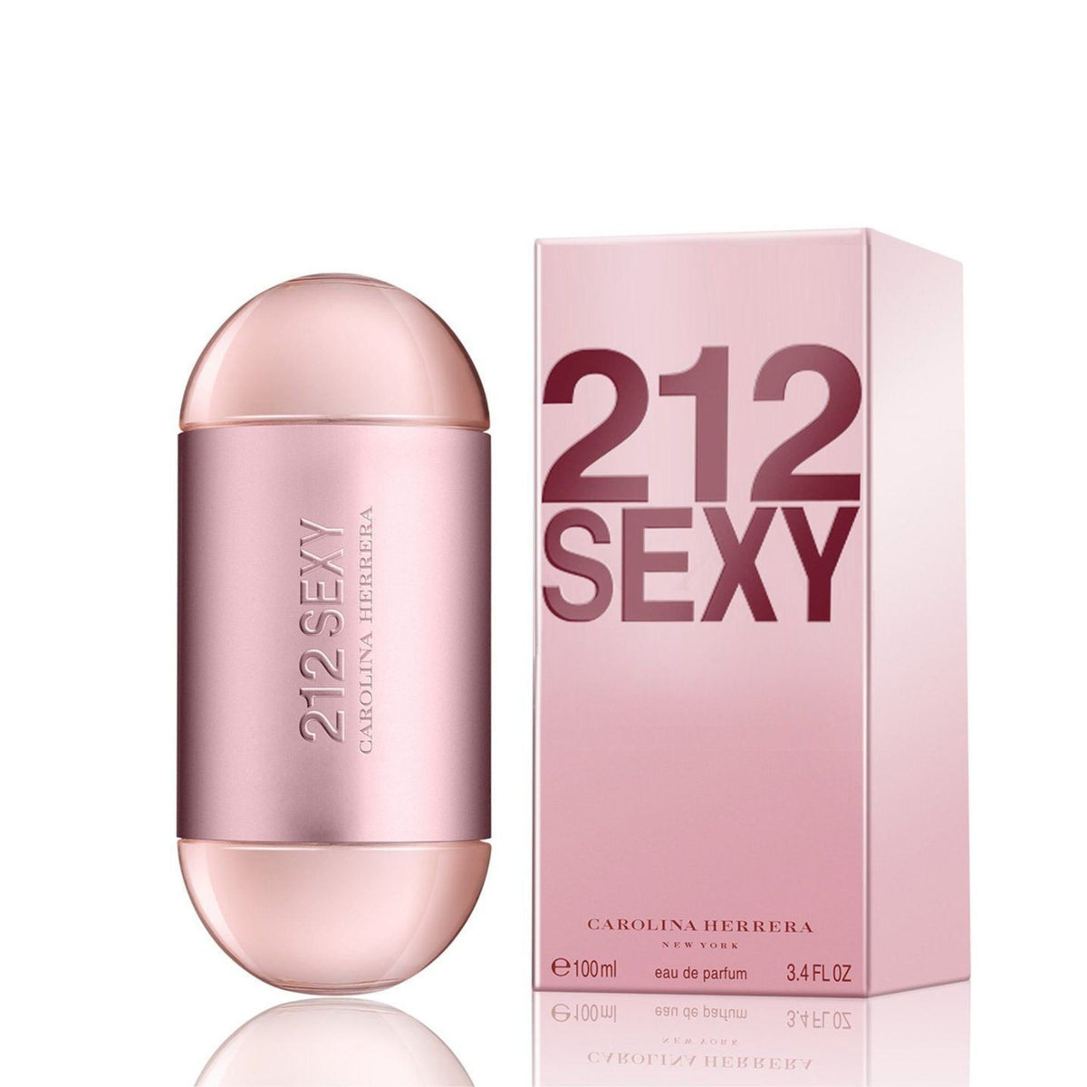 Refect Beauty Carolina Herrera 212 Sexy Eau de Parfum 100ml bottle and pink packaging for women