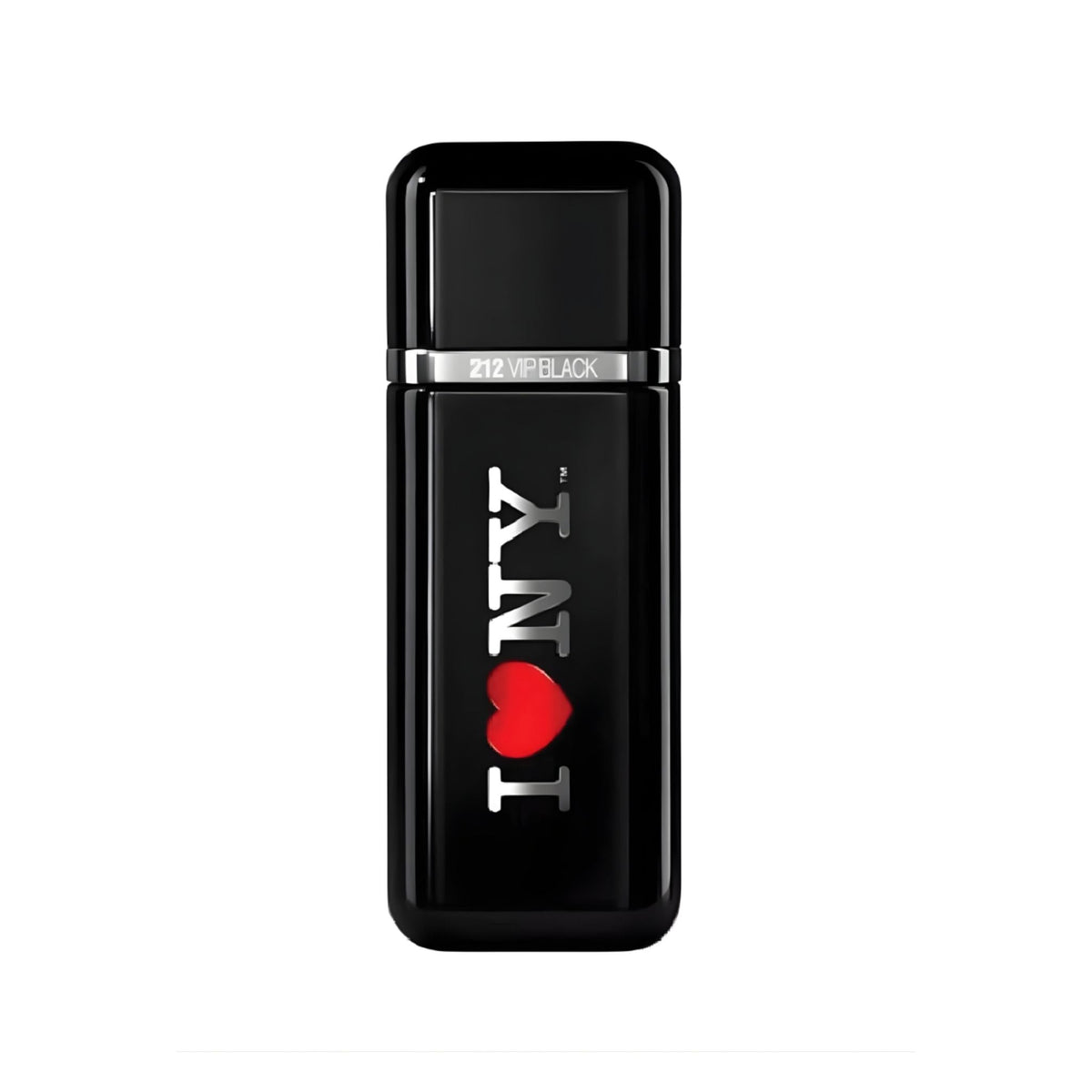 Refect Beauty Carolina Herrera 212 VIP Black I Love NY men's eau de parfum in a sleek black bottle with red heart logo
