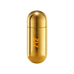 Refect Beauty Carolina Herrera 212 VIP Eau de Parfum for women in a sleek, metallic gold capsule-shaped bottle.