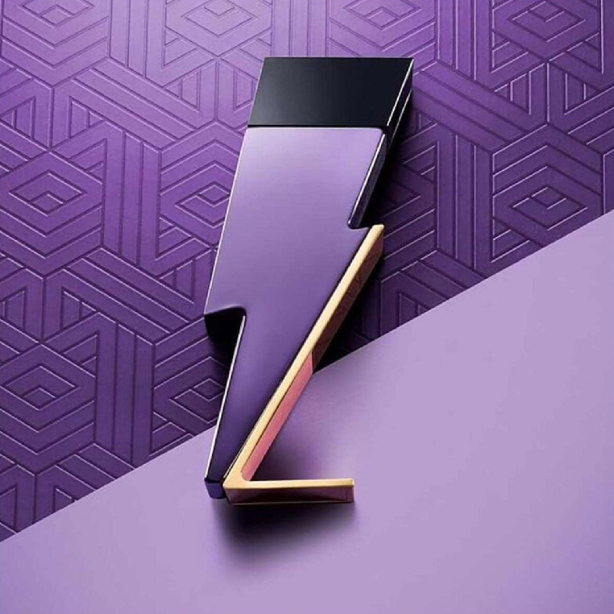 Refect Beauty Carolina Herrera Bad Boy Dazzling Garden eau de toilette in a purple lightning bolt shaped bottle