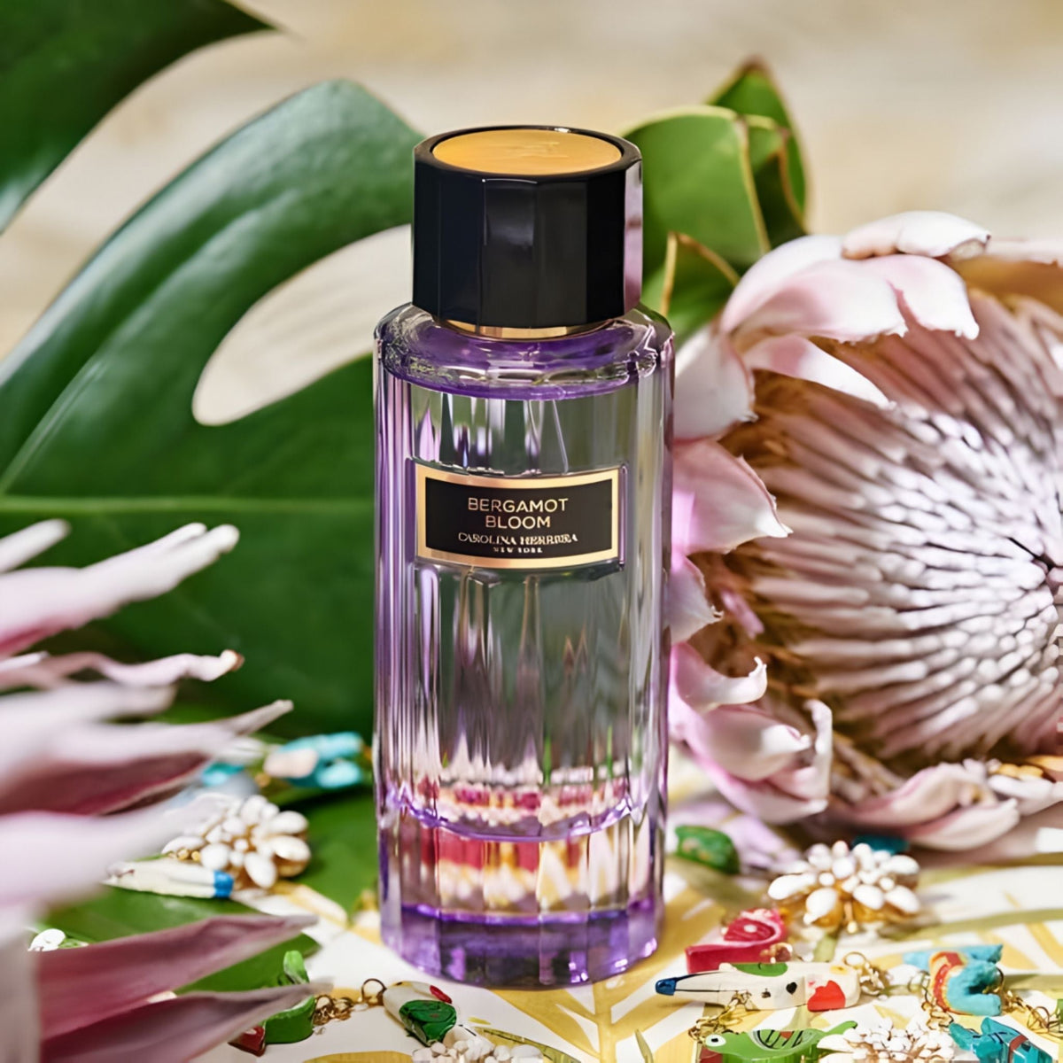 Refect Beauty Carolina Herrera Bergamot Bloom unisex eau de toilette in a purple glass bottle with a black cap