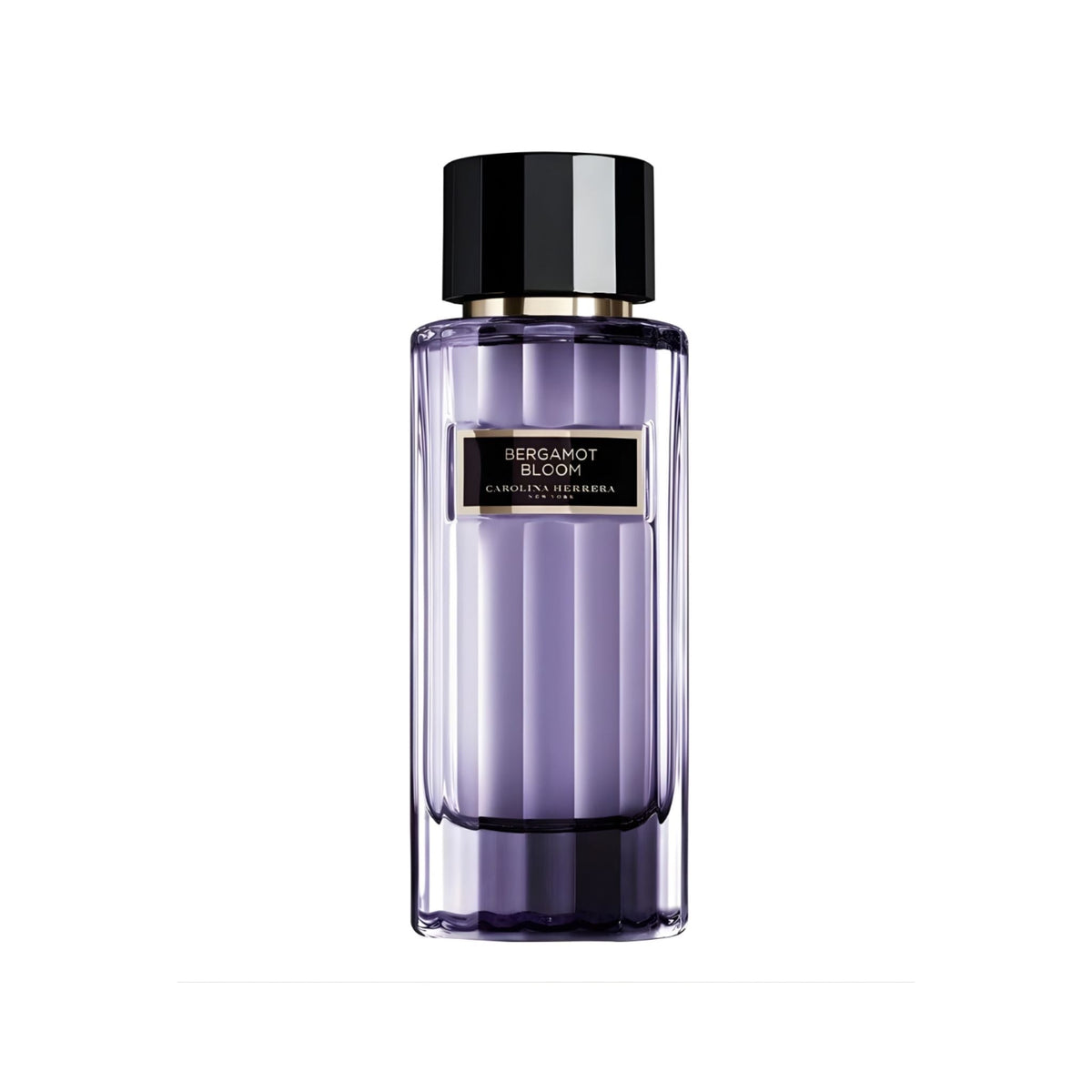 Refect Beauty Carolina Herrera Bergamot Bloom unisex eau de toilette in a purple glass bottle with a black cap.