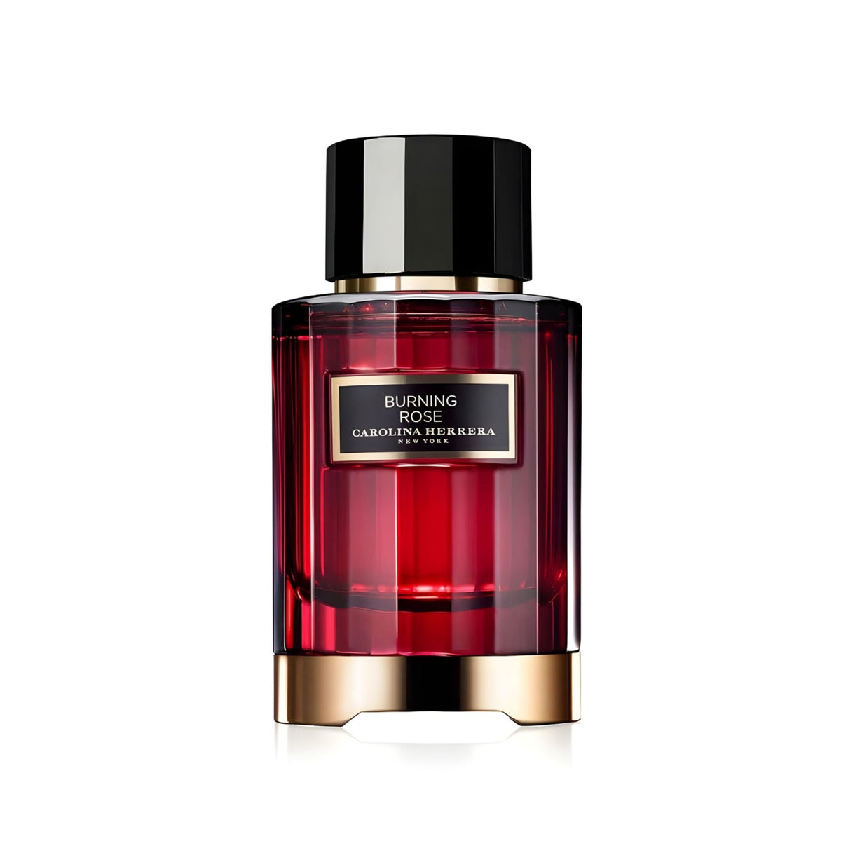 Refect Beauty Carolina Herrera Burning Rose unisex eau de parfum in a deep red glass bottle with a black cap