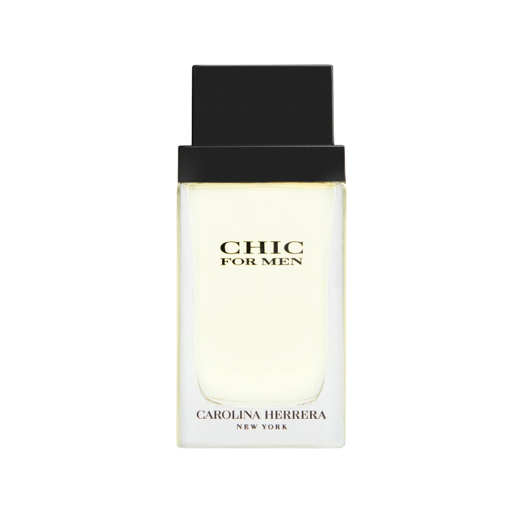 Refect Beauty Carolina Herrera Chic for Men eau de toilette in a clear glass bottle with a black cap