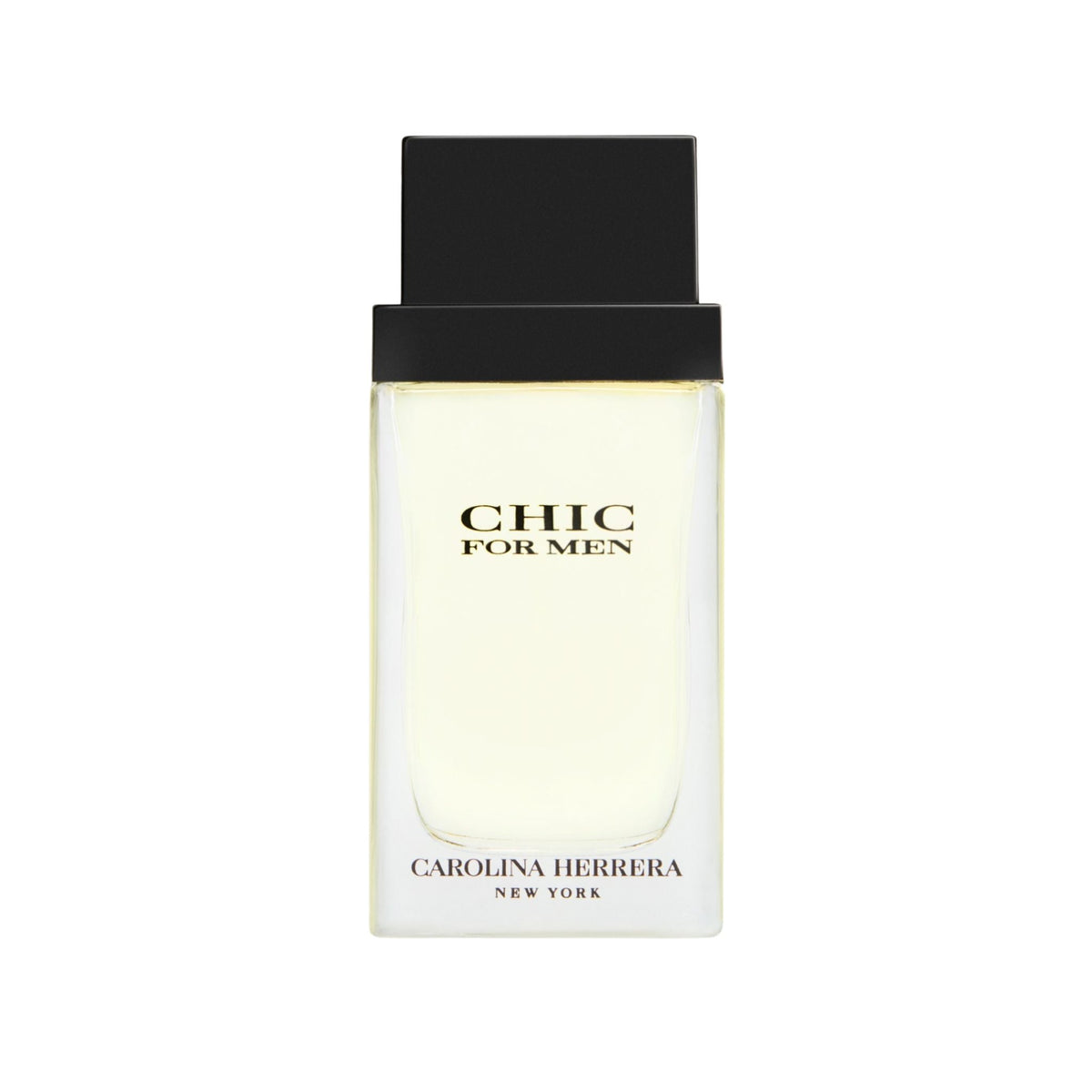 Refect Beauty Carolina Herrera Chic for Men eau de toilette in a clear glass bottle with a black cap