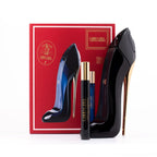 Refect Beauty Carolina Herrera Good Girl perfume gift set with iconic stiletto bottle and travel spray in red box