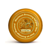 Refect Beauty Carrot Sun Gold Cream in a round golden container for achieving a deep, radiant sun-kissed tan.
