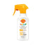 Refect Beauty Carroten Kids SPF 50 face and body milk sunscreen spray in a white bottle with a yellow trigger nozzle