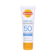 Refect Beauty Carroten Super Mat SPF 50 face sunscreen in a white and yellow squeeze tube for high UV protection