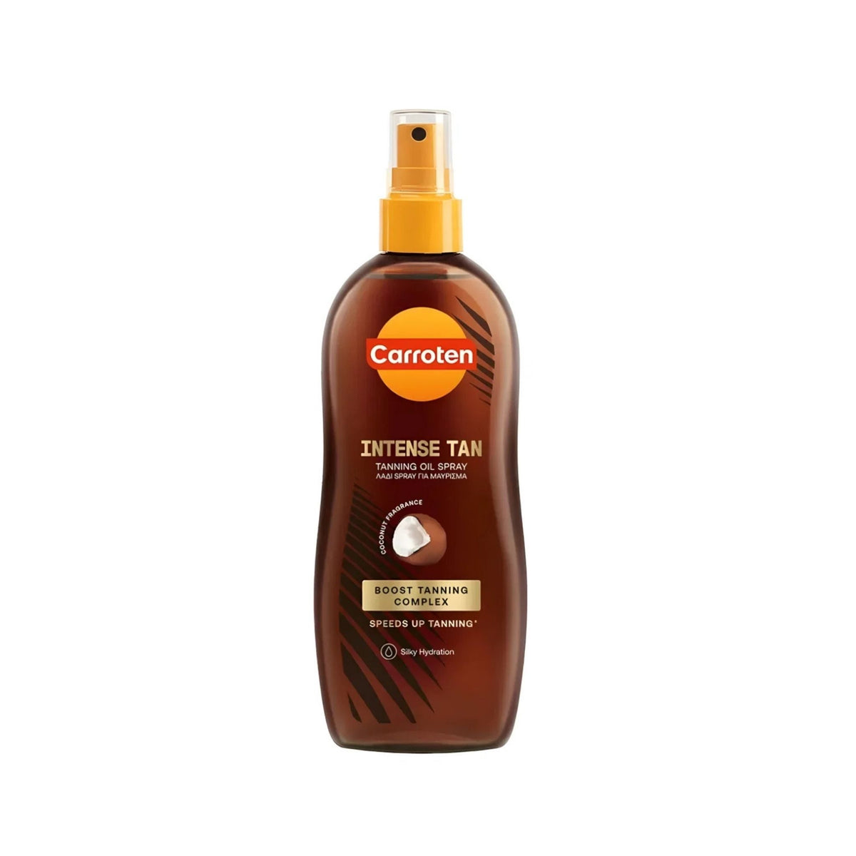 Refect Beauty Carroten Intense Tan Coconut Tanning Oil spray bottle for radiant skin and deep bronze results