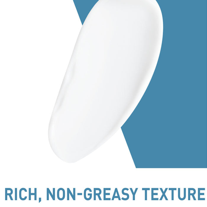 Refect Beauty CeraVe Therapeutic Hand Cream showing a smooth white non-greasy cream texture swatch