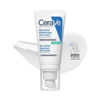 Refect Beauty Cerave Oil Control Moisturizing Gel-Cream in a white squeeze tube for oily skin with a cream swatch.