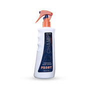 Refect Beauty Ever Pure Champ Frost body spray for men in a white bottle with an orange trigger spray nozzle.
